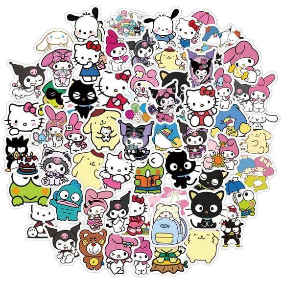 120 PCS For Melody Cartoon For Kuromi Sticker Pack for Teens For Cinnamoroll - Waterproof Vinyl Decals For Pochacco for Water Bottles, Laptops, Skateboards & Suitcases for Girls Boys Party Gift