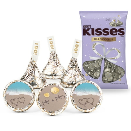 Beach Wedding Candy Wedding Stickers I Do Hershey's Kisses (300 Count) - Wedding Favors for Guests
