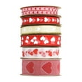 thumbnail image 6 of Abbraccia 6Pcs Valentines Day Ribbons Heart Ribbon DIY Crafts Wrapping Ribbons Sewing Ribbon for Party Supplies Gift Packaging Birthday, 6 of 10