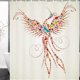 thumbnail image 1 of Cortina de Ducha ABPHQTO Primavera Flor Mariposa Textura Pheonix 150x180 cm, 1 of 1