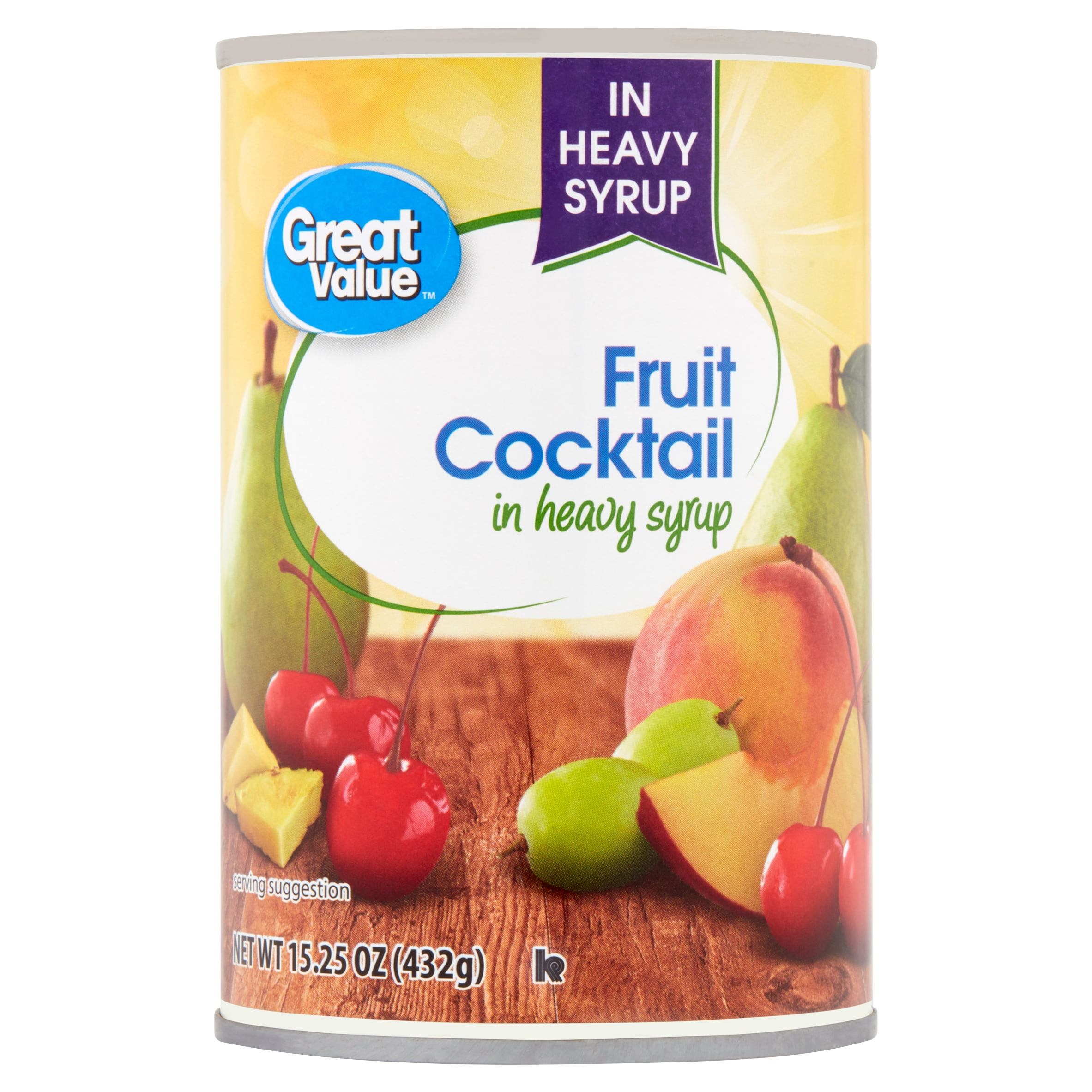 Great Value Fruit Cocktail in Heavy Syrup, 15.25 oz