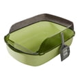 thumbnail image 1 of Caja de arena para gatos, caja de arena para gatos, protección contra salpicaduras alta, grande, extraíble, resistente, Verde, 1 of 9