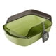 thumbnail image 1 of Caja de arena para gatos con protector de rociado alto, suministros para cama desmontable para gatos, antisalpicaduras semi Verde, 1 of 9