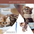 thumbnail image 2 of Cat Feather Toy Interactive Feather Teaser Toy Retractable Cat Toys Wand 8 PCS, 2 of 7