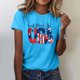 thumbnail image 1 of Fiudx Ofertas Flash Del Día Solo En Línea Mujer Casual Verano Impresión Manga Corta Cuello Redondo Suelta Camiseta Blusa Tops, 1 of 4
