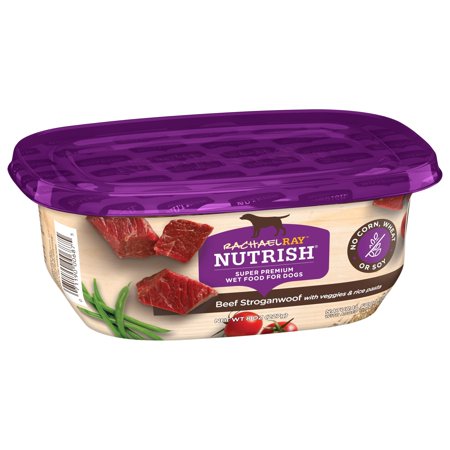 RACHAEL RAY NUTRISH BEEF STROGANWOOF WET DOG FOOD, 8 OZ. TUB