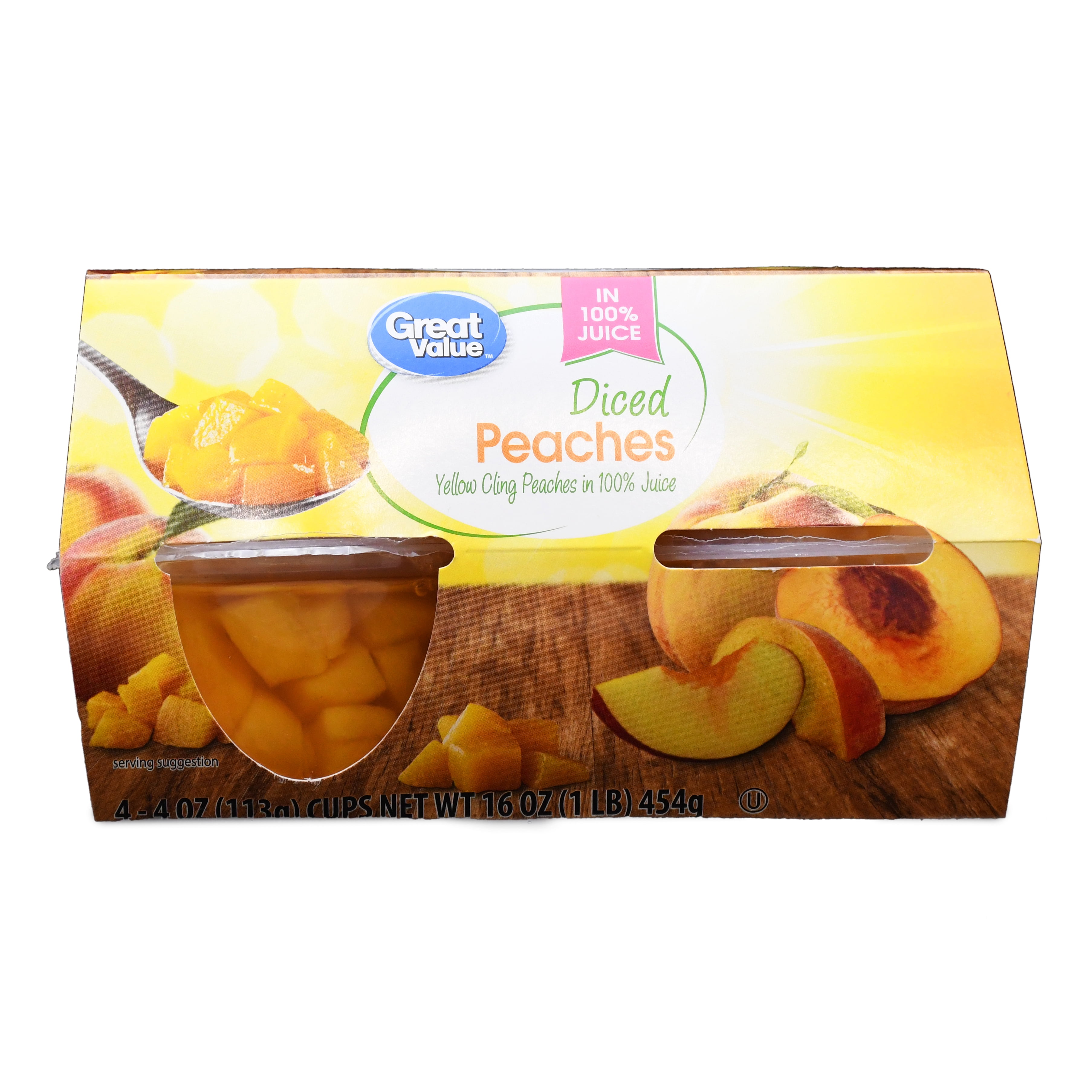 Great Value Diced Peaches in Juice