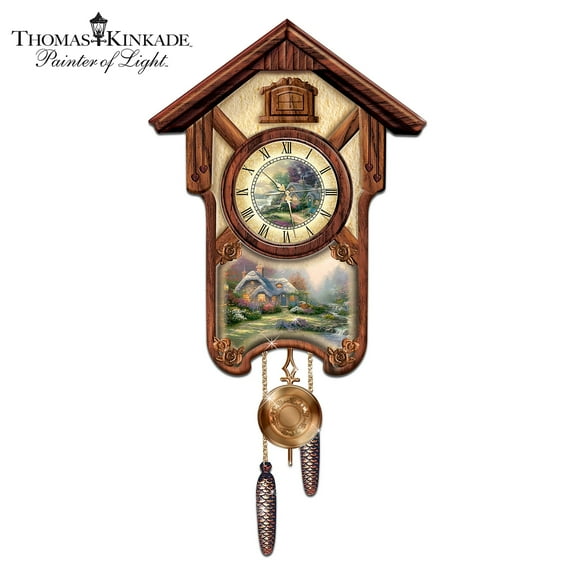 The Bradford Exchange Thomas Kinkade Timeless Memories Wall Cuckoo Clock