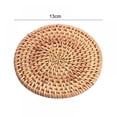 thumbnail image 7 of Natural Hand-Woven Water Hyacinth Placemats, Weave Round Place mats, Braided Straw Table Mats 4 inch 1Pcs, 7 of 7
