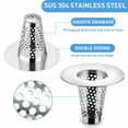 thumbnail image 3 of ACDANC 2PCS Bathroom Sink Drain Strainers,1" Small Conical Premium Stainless Steel Porous Hair Catcher, 3 of 7