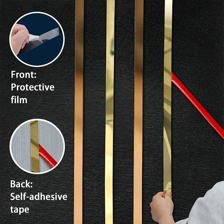 5M Self-adhesive Wall Moulding Strip Frame Sticker Flat Background Edge  Trim