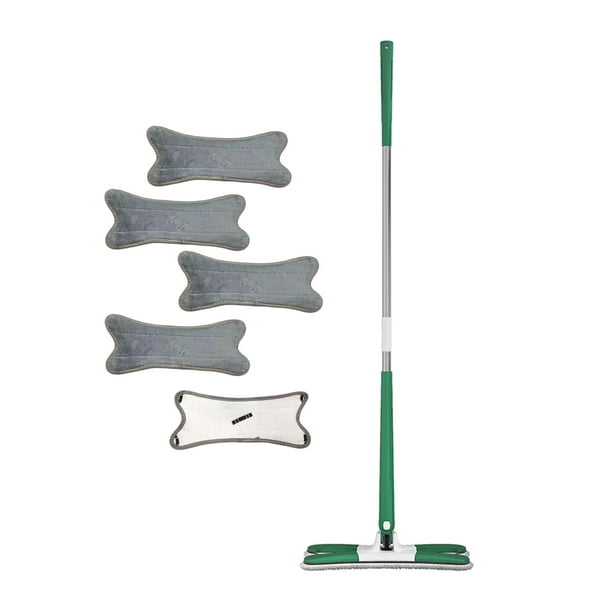 de microfibra para piso de madera dura, con 5 almohadillas de repuesto para de microfibra, plana de lavado a , para