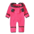 thumbnail image 6 of WUANDIXFA Baby Winter Fleece Jumpsuit, Full Zip-Up Soft Hooded Thicken Warm Newborn Home 0 3 6 18 24 Months One‑Piece Romper, Hot Pink, 12-18 Months, 6 of 9