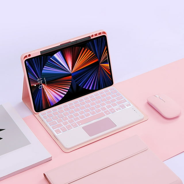 Keyboard for Huawei Matepad 11.5 Tablet Case 2023 Backlit Touchpad Trackpad Keyboard For Huawei MatePad 11 5 2023 Cover Teclado pink with mouse Spanish