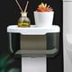 thumbnail image 3 of Injueey Caja de pañuelos Portarrollos de papel a prueba de agua Estuche de almacenamiento para inodoro montado en la pared Estante Juegos de accesorios de baño gris, 3 of 6