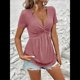 thumbnail image 5 of Camiseta de Verano para Mujer con Cuello en V, Corta y Volantes, Color Rosa XXL, 5 of 7