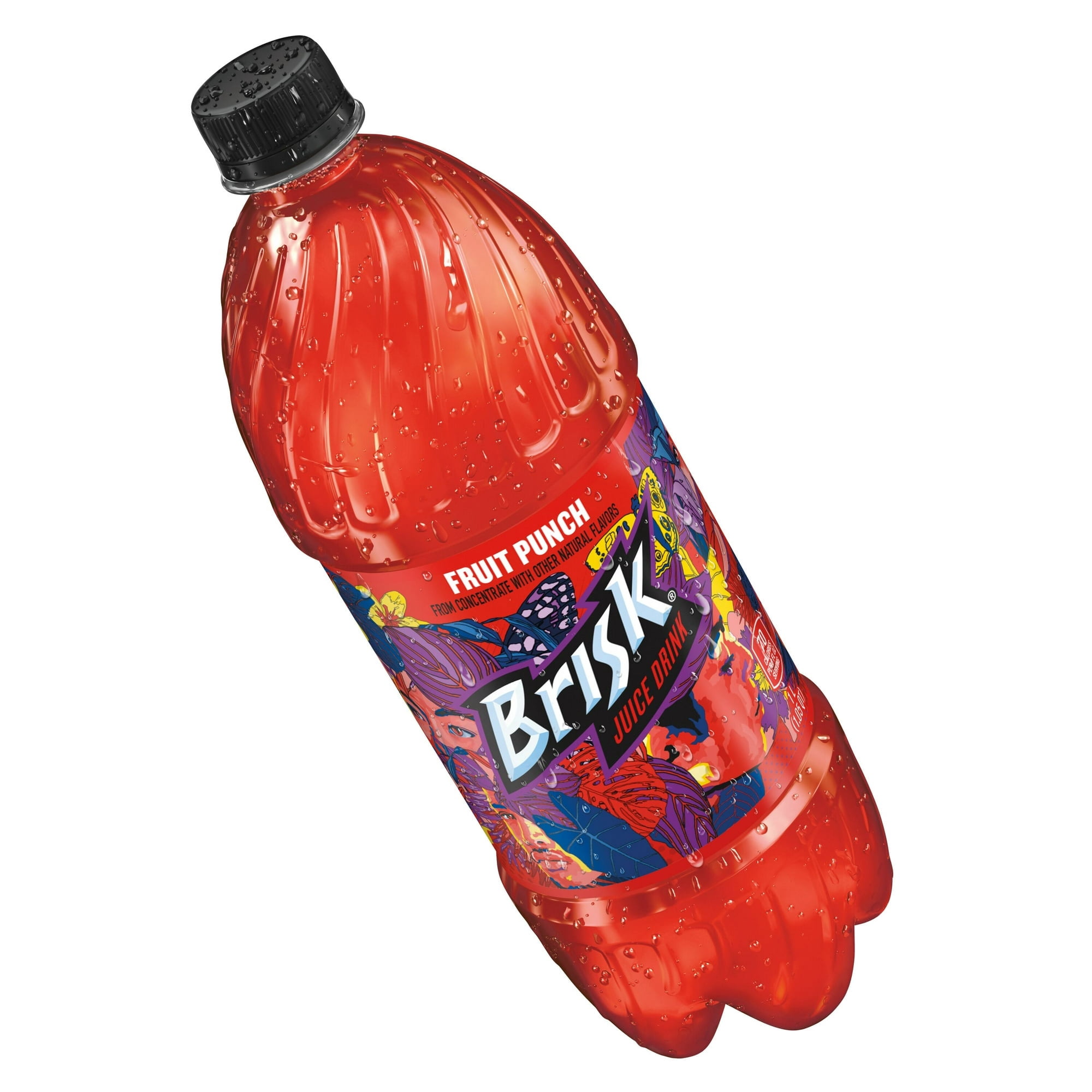 (6 pack) Lipton Brisk Fruit Punch Juice, 1 Liter, Bottle(1Count)