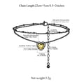 thumbnail image 6 of FindChic November Birthstone Anklets for Women Layered Beaded Ankle Bracelets Black Stainless Steel Heart Foot Chain Summer Jewelry Birthday Mothers Day Gifts Her Mom Wife Adults Ideas, 6 of 9