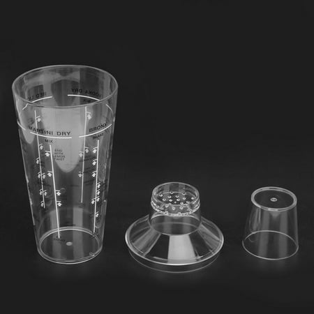 

ACOUTO Refined Grinding Durable Drink Mixer Bartender Shaker Transparent With Scale For Bar Home Kitchen Accessory Drink Shaking Tool