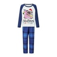 thumbnail image 2 of Elippeo Family Matching Christmas Pajamas, Baby Romper/Letter Print Long Sleeve Tops and Plaid Pants Loungewear Set, 2 of 10
