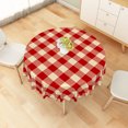 thumbnail image 6 of Vintage Buffalo Check Round Tablecloth,70 Inch,Christmas Washable Table Cover for Holiday Party Kitchen Dinning Decor, 6 of 6