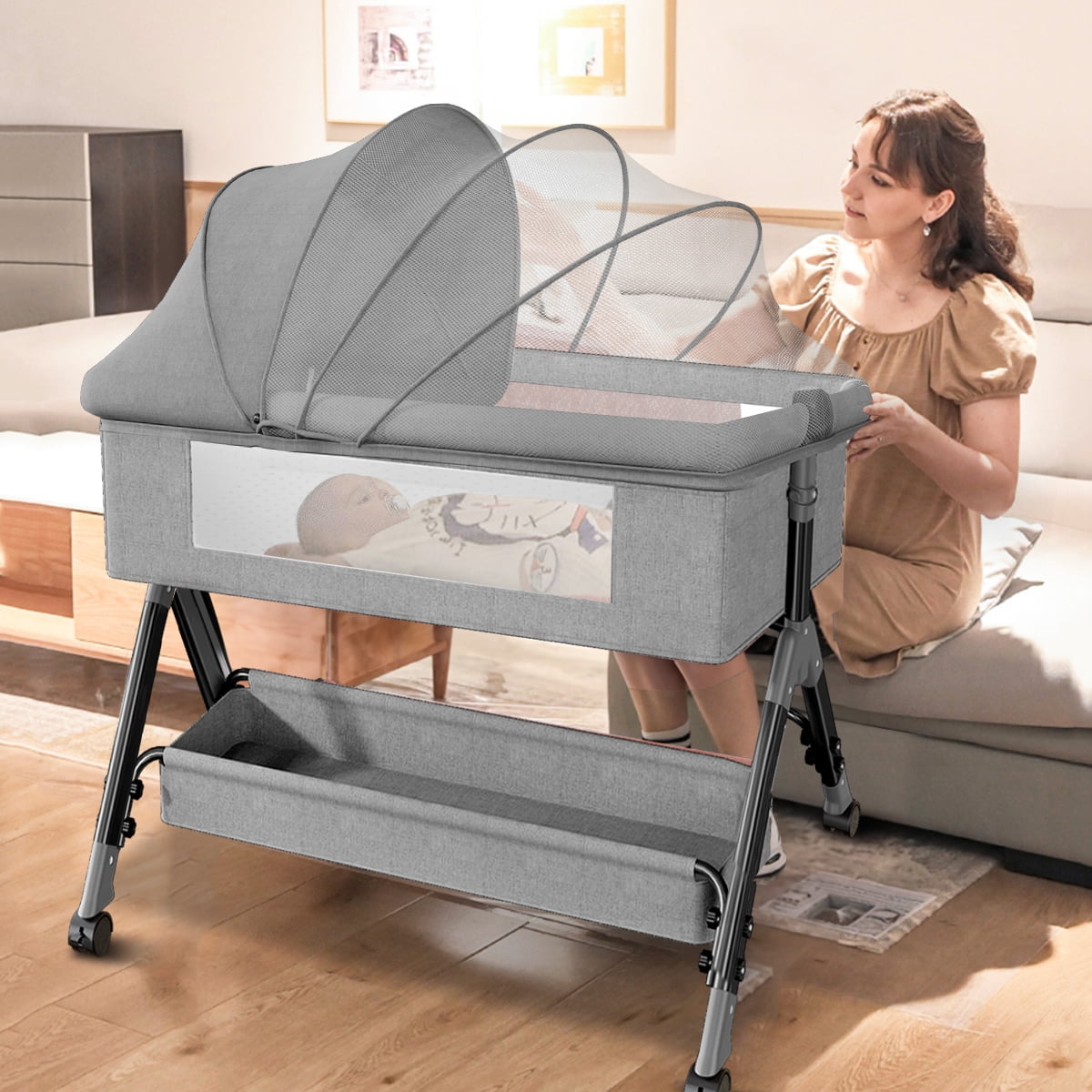 Baby for Infant,Adjustable bedside sleeper with