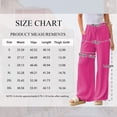 thumbnail image 2 of TEMOFON Pants for Women Wide Leg Linen Pant Palazzo Summer Casual Flowy Pants with Pocket Pink Drawstring Loose Comfy Soft Pants L, 2 of 10