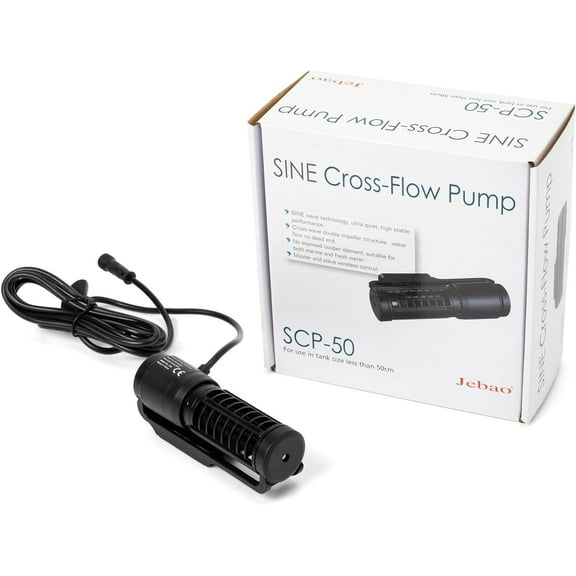 Jebao SCP-50 Sine Cross Flow Pump Wave Maker with Controller for Neno Reef Tank, 396-1320gph