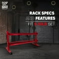 thumbnail image 3 of WF Athletic Supply Heavy-Duty Dumbbell Rack Stand, Weight Rack for Home Gym, Weight Holder, Available Sizes for Storage 5-50LB Red, RACK ONLY, 3 of 8