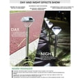 thumbnail image 3 of Solar Garden Lights Outdoor​ Silver Metal Pole Diamond LED Top Solar-Powered Spike Base Ground Insert Garden Walkway Landscape Pathway Lighting, 3 of 3