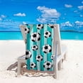 thumbnail image 5 of LACKUST Soccer Pattern Beach Towel - Quick-Dry Striped Design for Sports Fans, Standard Size, 5 of 7