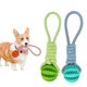 thumbnail image 1 of Pelota de cuerda trenzada para mascotas, juguete para masticar dientes, limpiar, adiestramiento al aire libre, pelota de cuerda (verde) JM, 1 of 4