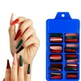 thumbnail image 3 of Square Press on Nails Medium False Nail Full Cover Artificial Fake Nail Colorful Acrylic Nail Tip Kit for Art Salon DIY, 3 of 5