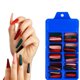 thumbnail image 3 of Uñas postizas de ataúd: 300 uñas acrílicas de cobertura total, uñas postizas artificiales, 10 tamaños, uñas postizas para mujeres y niñas 1070, 3 of 5