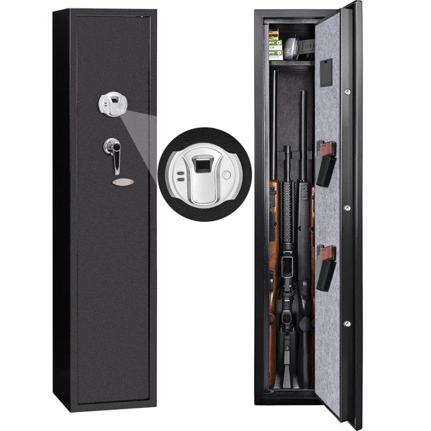Gun Safes For Rifles And Shotguns, Biometric Fingerprint Quick Access 4