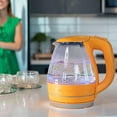 thumbnail image 5 of Glass Electric Kettle Hot Water Boiler 1.5 Liter Borosilicate Glass Fast Boiling Countertop Heater - BPA Free Auto Shut Off Instant Water Heater Kettle for Coffee & Tea Maker - White KG83W, 5 of 11