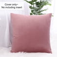 thumbnail image 5 of Unique Bargains Luxury Euro Velvet Square Decorative Throw Pillow Cover, 18" x 18" Pink, 5 of 8