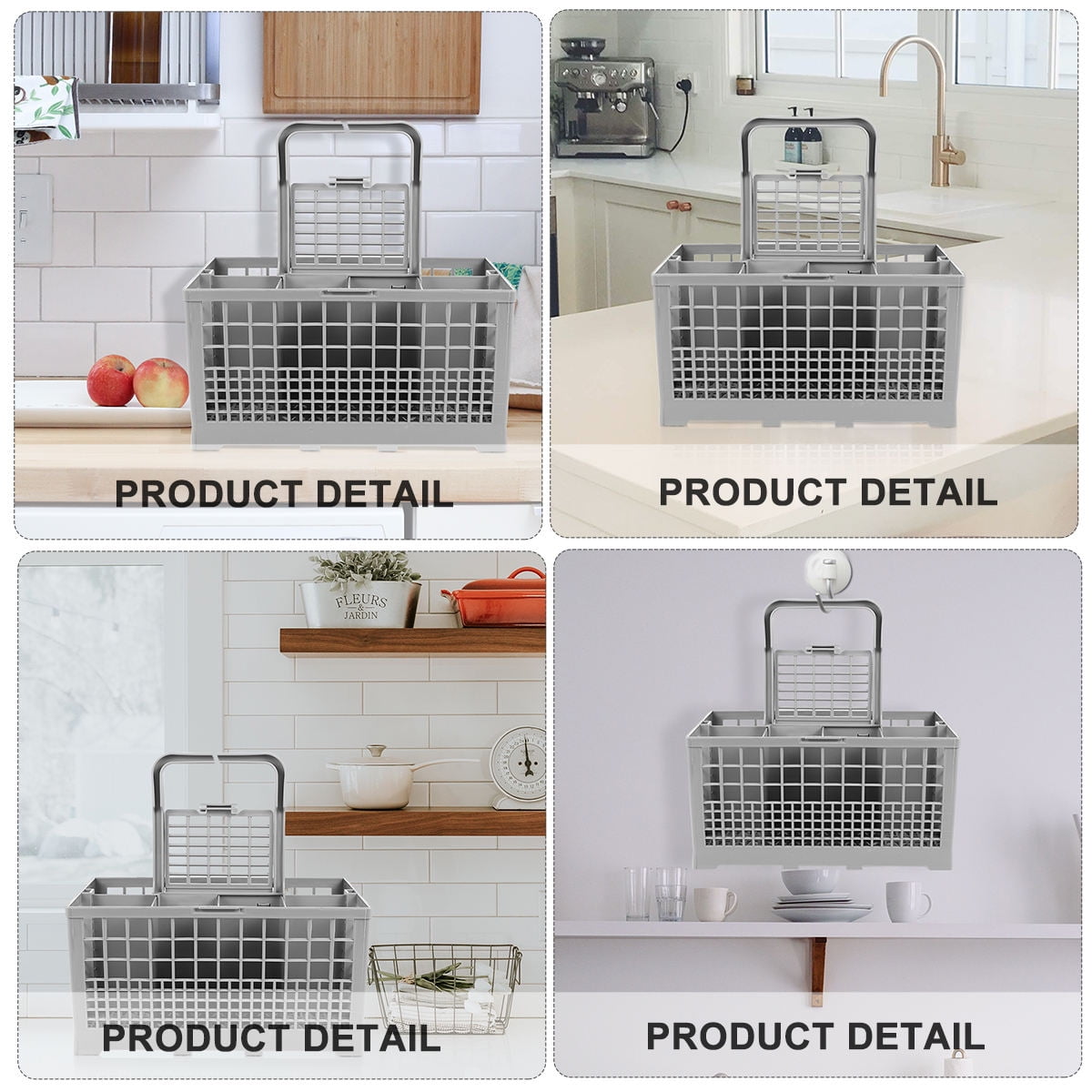 TOYMYTOY Tableware Storage Rack for Kitchen Dishes Grey Plastic 1Pcs