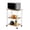 Light Beige- White, variant on BAYUELSWU Baker's Rack on Wheels, Baker's Rack 3-Tier Kitchen Utility Microwave Oven Stand Storage Cart Workstation Shelf (Vintage Board Top + Black Metal Frame)