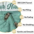 thumbnail image 4 of Custom Otter Blanket Gifts with Name - 40x50 Inches Cute Throw Blanket for Girls & Boys - Green Soft Fuzzy Plush Blankets for Couch, Sofa, 4 of 6