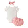 thumbnail image 5 of Ymyiu Cute Baby Girl Clothes Newborn Baby Girl Outfits Infant Letter Print Romper+Tutu Skirt Coming Home Clothes Set 3 6 Months (White,3-6 Months), 5 of 9