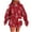 Red, variant on Cmfcve Women's Red Christmas Hoodies Reindeer Print Holiday Pullover Sweatshirt Long Sleeve Drawstring Jacket Top with Pocket