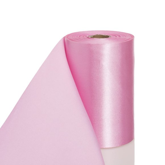 Cinta de satén ATRBB de 10 cm de ancho y 25 m, color rosa suave