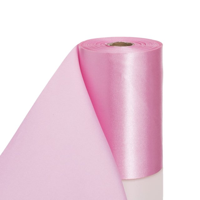 Cinta de satén ATRBB de 10 cm de ancho y 25 m, color rosa suave
