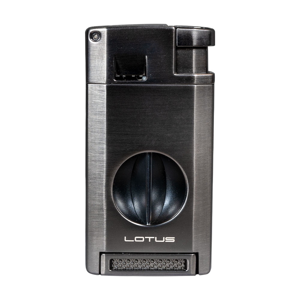 Lotus Excalibur Double Torch Lighter with Two Cutters - Gunmetal