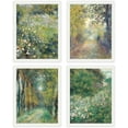 thumbnail image 2 of PixonSign Framed Wall Art Summer Pastel Flower Forest, Set of 4 Classic Countryside Wall Decor Arts, Nature Vintage Wall Décor, Adhesive Canvas Poster, Modern Home Artwork - 11"x14" White, 2 of 5