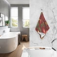 thumbnail image 6 of Decoration Pattern Bath Towel 100% Cotton Soft Thick High Absorbency Hand Face Towel Single Pack 16x28in, 6 of 7