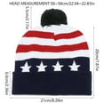 thumbnail image 2 of Ugoldhm Unisex American Flag Knitted Beanie - Stars & Stripes Print Hat for Winter Warm, 2 of 2