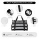 thumbnail image 4 of Balery Black And White Stripes Bolsa de Gimnasio para Mujeres, Bolsa de Viaje con Bolsillo Húmedo, Bolsa de Fin de Semana para Mujeres, Bolsa de Viaje Resistente al Agua, 4 of 7