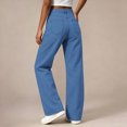 thumbnail image 6 of fnnxnal Girls High Waisted Wide Leg Baggy Barrel Jeans - Blue Vintage Denim Pants for Kids 5-14,Size 13-14 T, 6 of 9